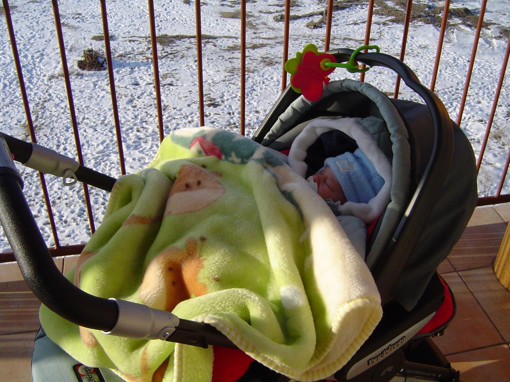 Ja na mrozie a oni w ciepłym domku