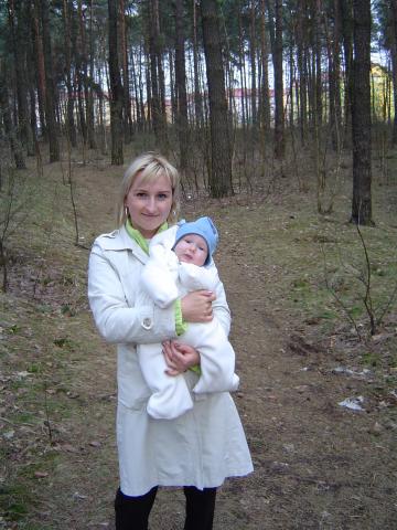 Ja, Mama i niezastąpiona pieluszka:)