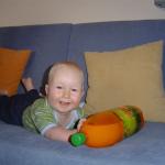 Uczę się żonglowania butelką...