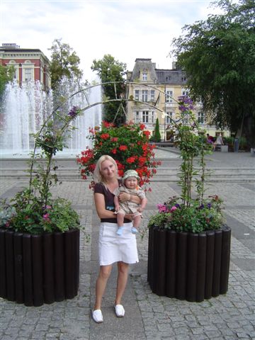 Pelargonie na pergoli