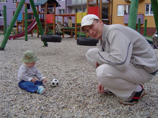 Tata będzie bramkarzem a ja golarzem...