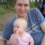 Tata pozuje, ja stawiam na...