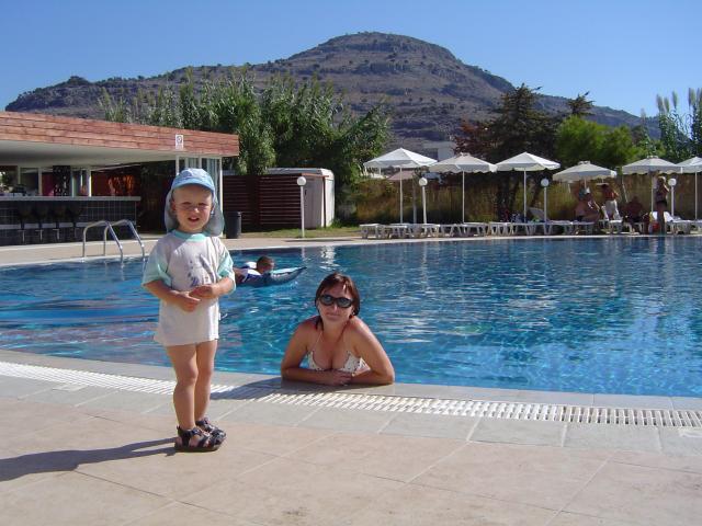 Mama na tle góry, a Ja